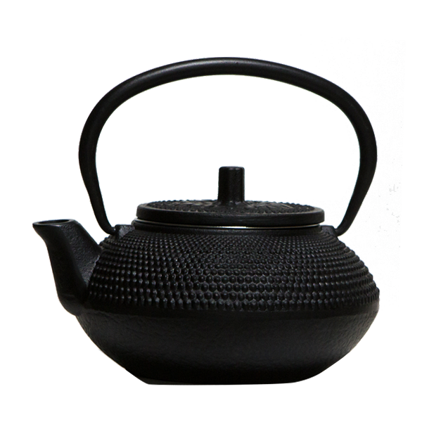 Black Cast Iron teapot with infuser insert